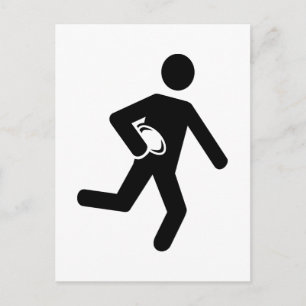 Carte Postale Symbole du joueur de rugby