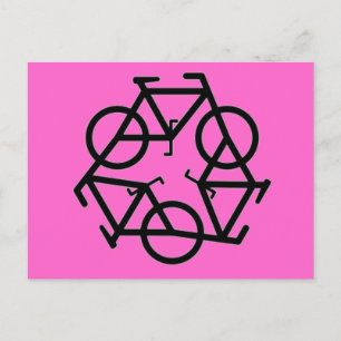 Carte Postale Symbole du logo de la bicyclette