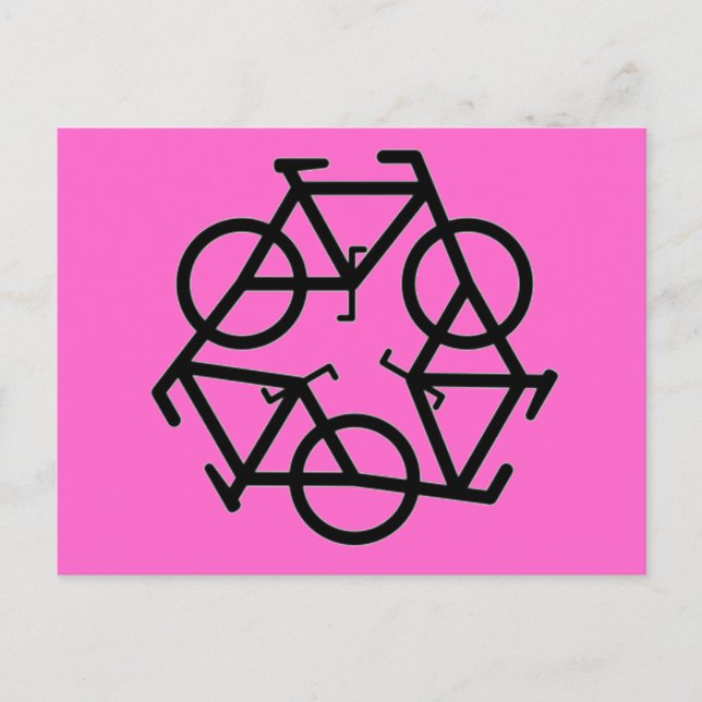 Carte Postale Symbole du logo de la bicyclette (Devant)