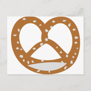 Carte Postale symbole du logo de la boulangerie bretzel