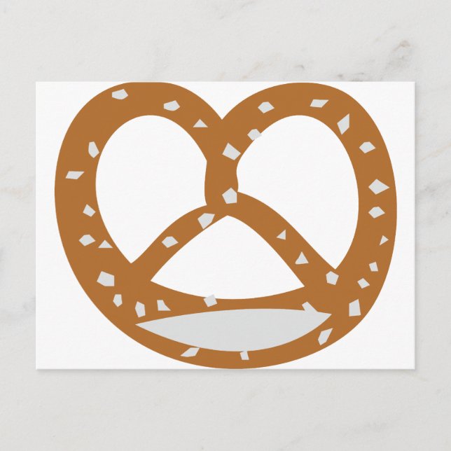Carte Postale symbole du logo de la boulangerie bretzel (Devant)