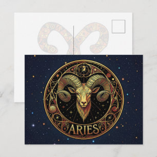 Carte Postale Symbole du zodiaque Bélier Bélier