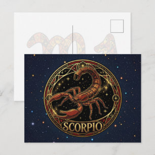 Carte Postale Symbole du zodiaque Scorpion Scorpion