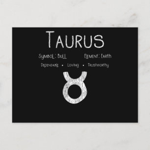 Carte Postale Symbole étoile Astrologie Horoscope Taurus Cadeau