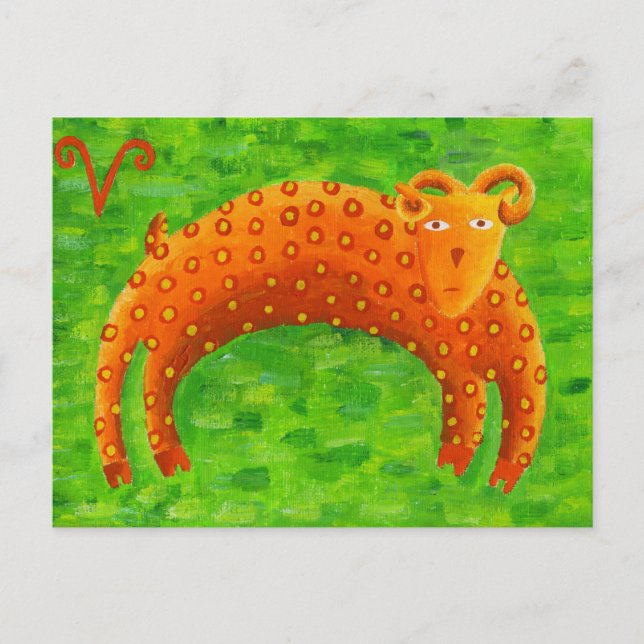 Carte Postale SYMBOLE Étoile Zodiaque Aries Horoscope (Devant)