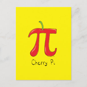 Carte Postale Symbole Fantaisie Math Cherry Pi