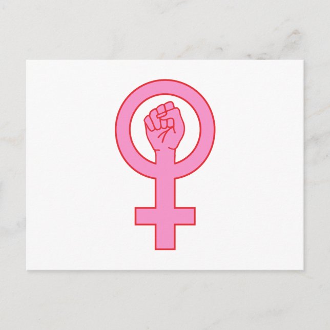 Carte Postale Symbole féminin à la main (Devant)