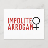 Symbole féminin imppolite Arrogant Femme 2 ligne