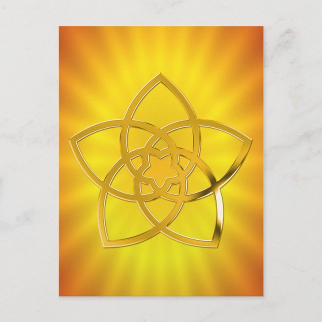 Carte Postale Symbole Fleur Vénus / OR (Devant)