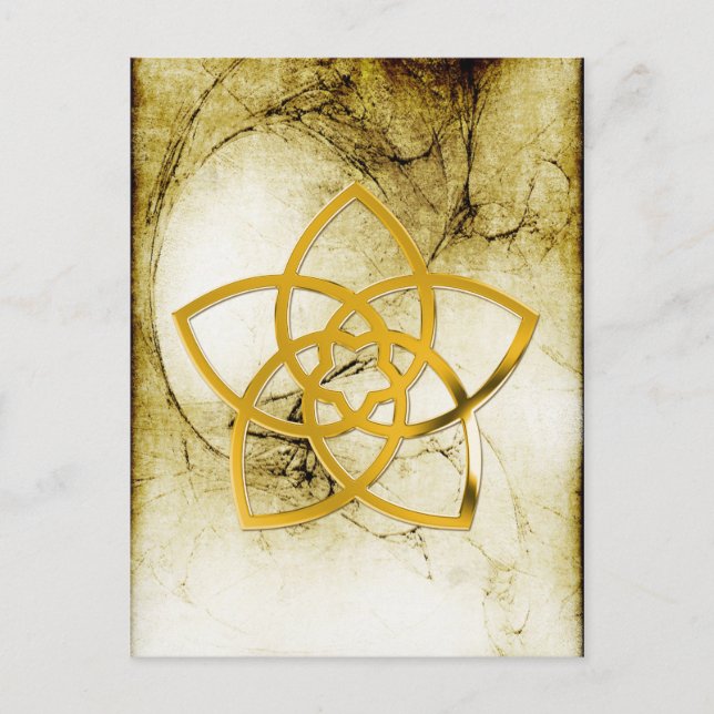 Carte Postale Symbole Fleur Vénus / OR (Devant)