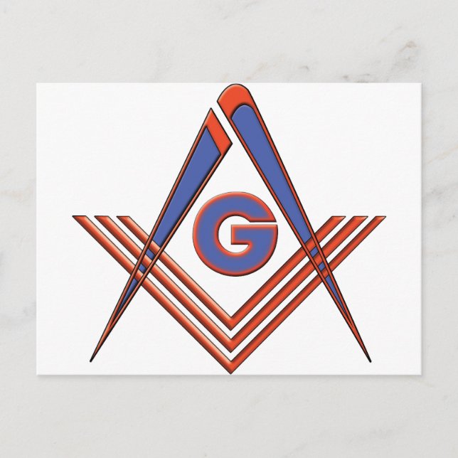 Carte Postale symbole Freemason (Devant)