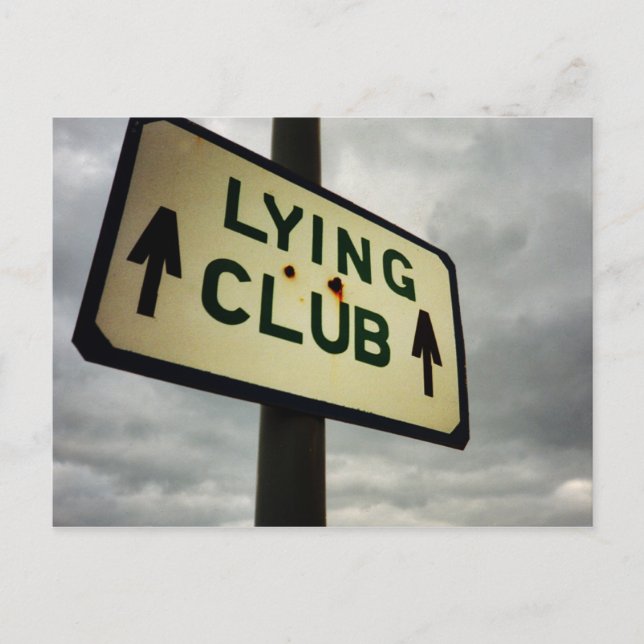 Carte Postale Symbole Funny Lying Club (Devant)