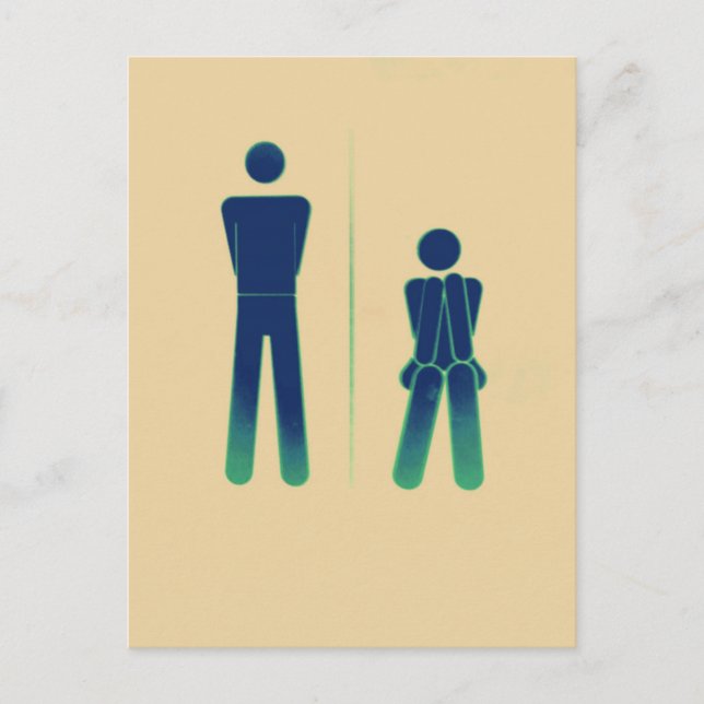 Carte Postale Symbole Funny Toilet (Devant)