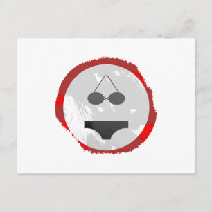 Carte Postale Symbole Grunge Bikini