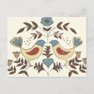 Carte Postale SYMBOLE Hex Amish néerlandais Pennsylvanie Bird Am