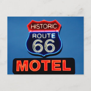 Carte Postale Symbole historique Route 66 néon photo