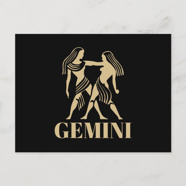 Carte Postale Symbole Horoscope Gemini de l'astrologie céleste (Devant)