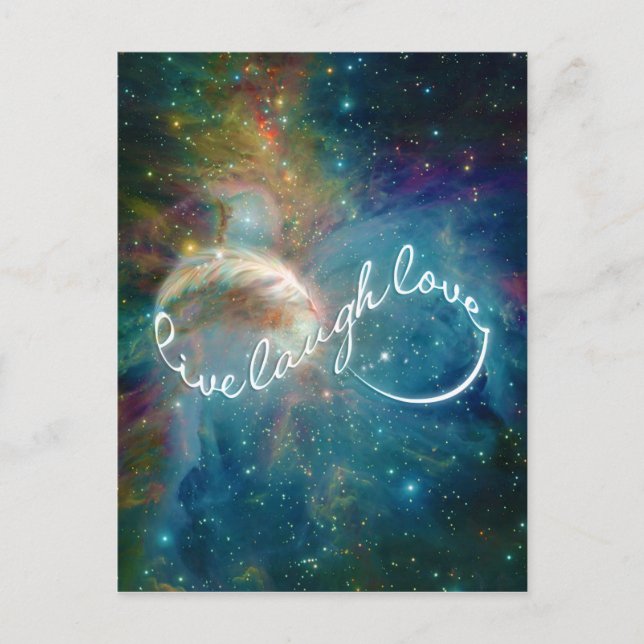 Carte Postale Symbole infinité de "Live Laugh Love" mystique (Devant)