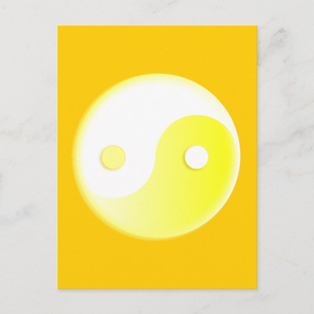 Carte Postale Symbole Jaune/Jang Jaune brillant (Devant)