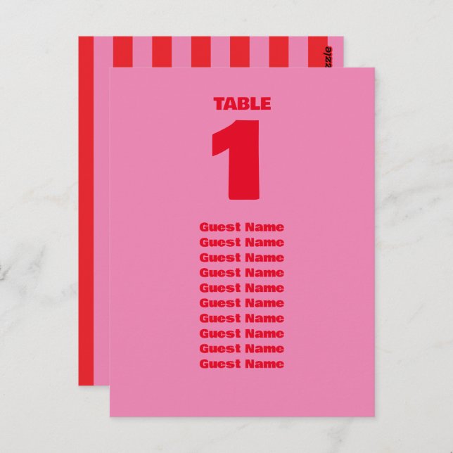 Carte Postale Symbole Mariage gras, rose et rouge (Devant / Derrière)