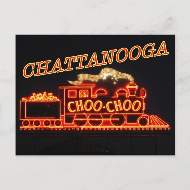 Carte Postale Symbole néon Chattanooga Choo Choo (Devant)