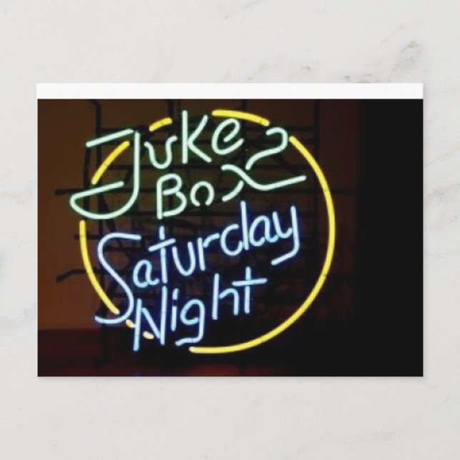 Carte Postale SYMBOLE NEON Jukebox (Devant)