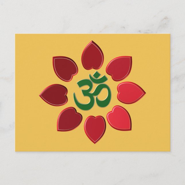 Carte Postale Symbole Om (Devant)
