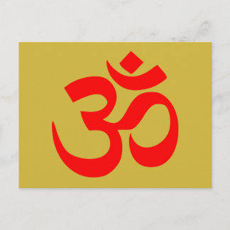 Carte Postale Symbole Om Son mystique dans le bouddhisme hindou