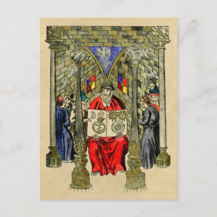 Carte Postale Symbole Ouroboros dans le livre de l'alchimie