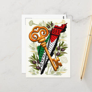 Carte Postale Symbole palestinien clé du droit au retour