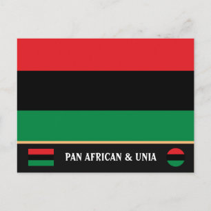 Carte Postale Symbole panafricain du drapeau et de l'UNIA / vent