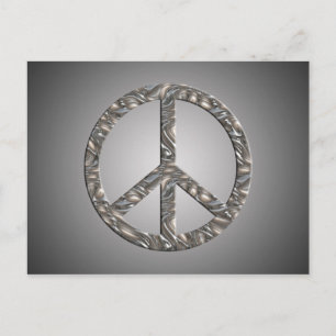 Carte Postale Symbole PEACE - ARGENT