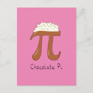 Carte Postale Symbole Pi Chocolat Math drôle