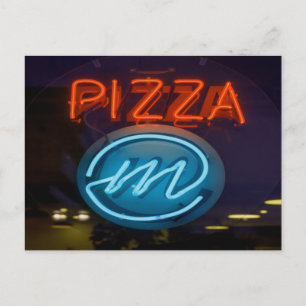 Carte Postale SYMBOLE Pizza Neon