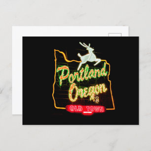 Carte Postale Symbole Portland, Oregon Postcard Portland White S