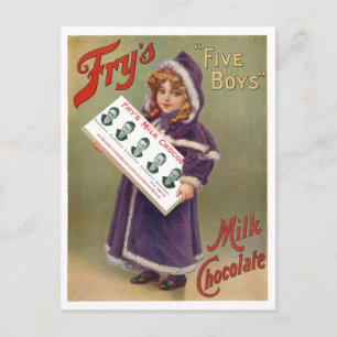 Carte Postale Symbole publicitaire au chocolat au lait "Five Boy