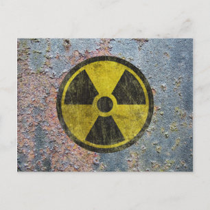 Carte Postale Symbole radioactif Grunge