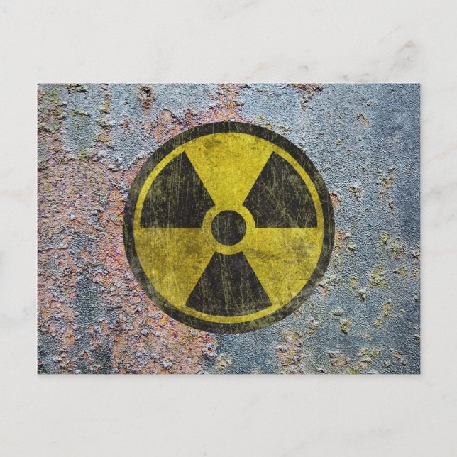 Carte Postale Symbole radioactif Grunge (Devant)