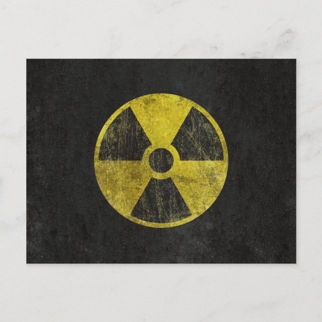 Carte Postale Symbole radioactif Grunge (Devant)