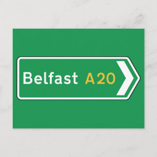 Carte Postale SYMBOLE ROUTIER DE Belfast, UK