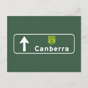 Carte Postale Symbole routier de Canberra, Australie