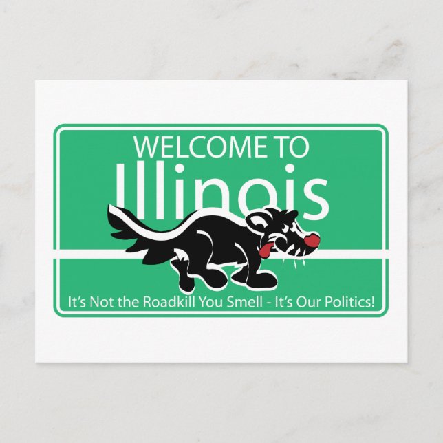 Carte Postale SYMBOLE ROUTIER DE L'Illinois (Devant)