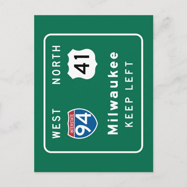 Carte Postale SYMBOLE ROUTIER DE Milwaukee (Devant)