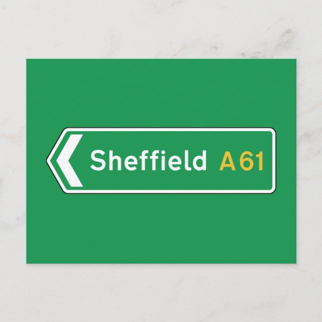 Carte Postale Symbole routier de Sheffield, Royaume-Uni (Devant)