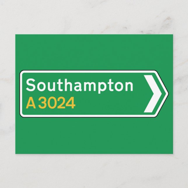 Carte Postale Symbole routier de Southampton, Royaume-Uni (Devant)
