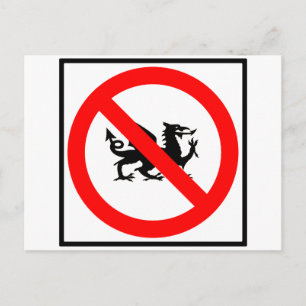 Carte Postale Symbole routier No Dragons