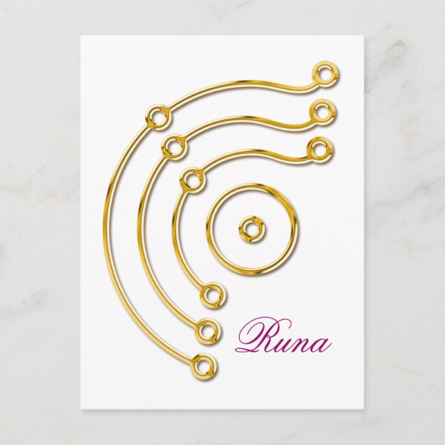 Carte Postale Symbole RUNA / OR, Runa (Devant)
