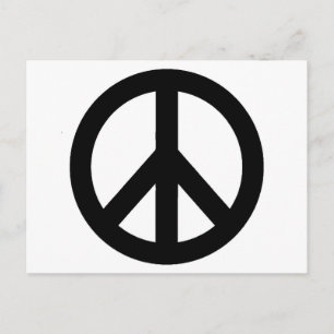 CARTE POSTALE SYMBOLE SYMBOLE DE LA PAIX BLANC NOIR