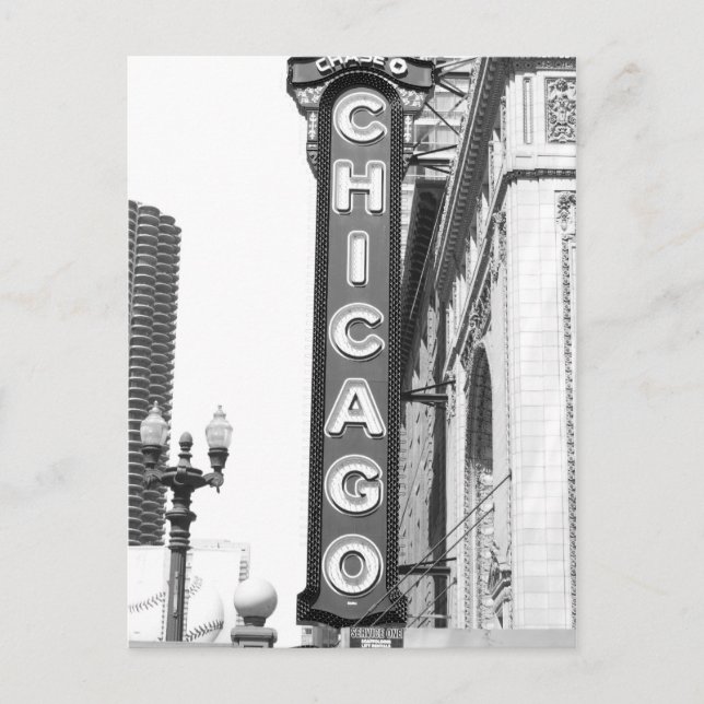 Carte Postale SYMBOLE THÉÂTRE DE Chicago (Devant)