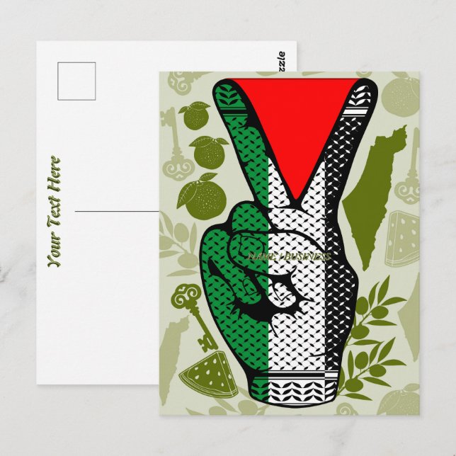 Carte Postale Symbole triangle rouge de résistance à la main du  (Devant / Derrière)